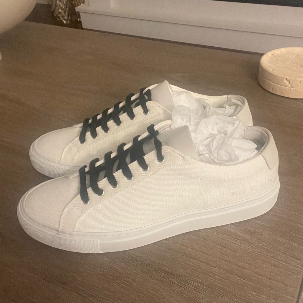 Common Projects - White Canvas Achillies Low 38